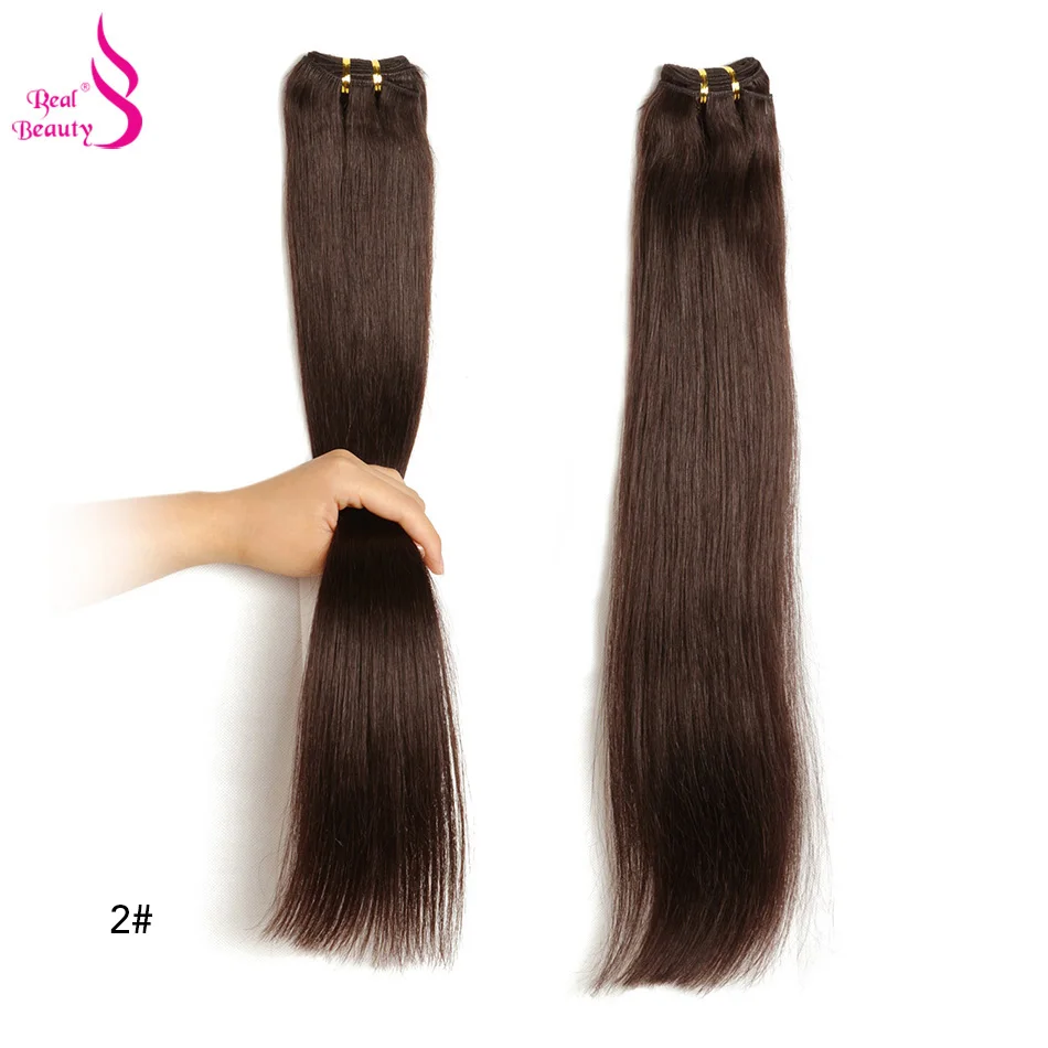 #2 RealBeauty Balayage волосы для наращивания, бразильские прямые человеческие волосы, пряди, двойной уток, Remy, Омбре/коричневый/медовый блондин/скандинавский цвет - Цвет: #2