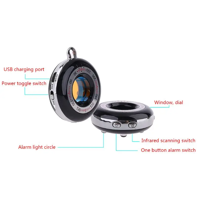 

K100 Portable Travel Camera Detector Anti-spy Hidden Lens Camera Finder Alarm