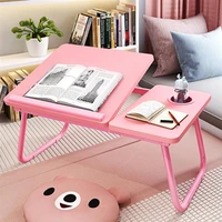 1pc folding computer desk 4 levels adjustable lift computer book laptop stand cup tray table for bed sofa lazy lift table