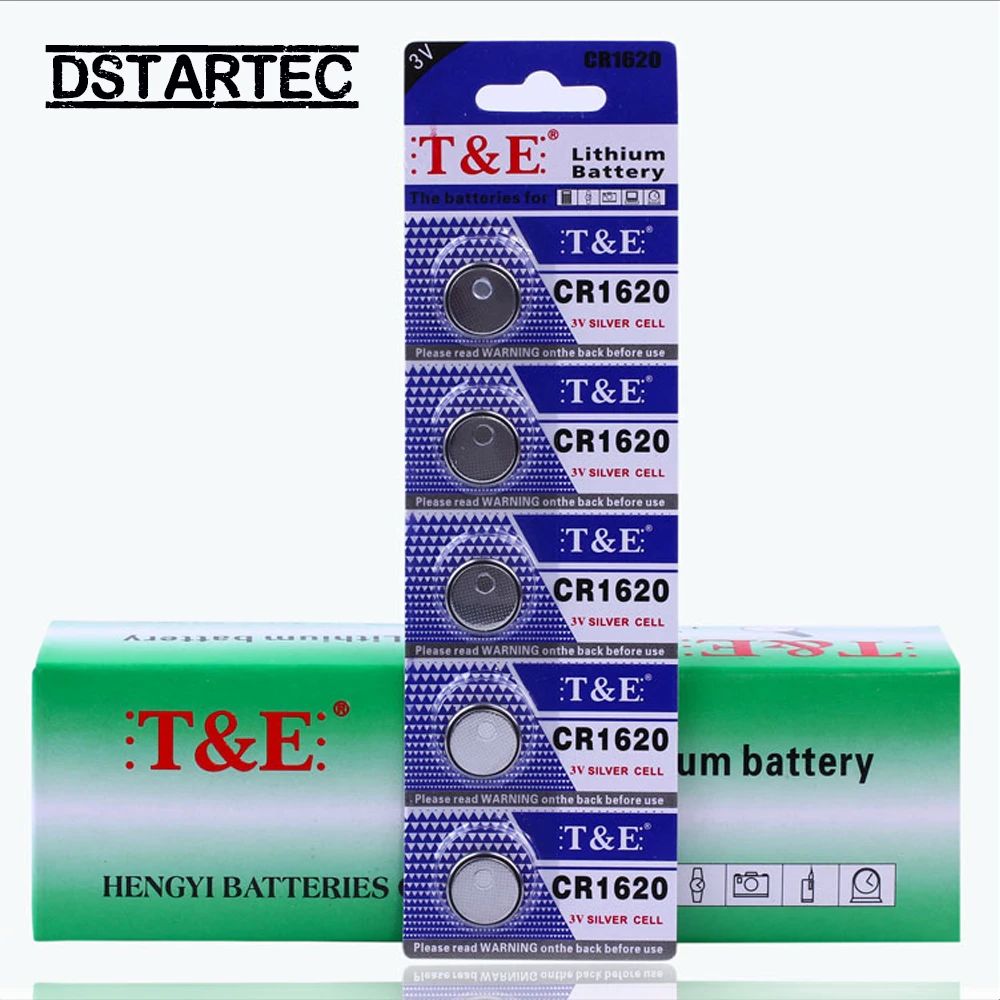 5 шт. = 1 карта 30 мА · ч CR1620 3 в батарейки для монет DL1620 CR 1620 ECR1620 5009LC KCR1620 BR1620 LM1620