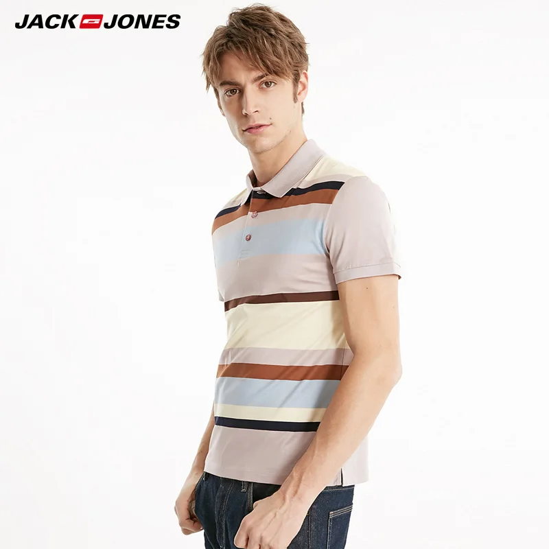 Jack Jones в полоску из чистого хлопка футболка мужская | 219106508 Мужская одежда