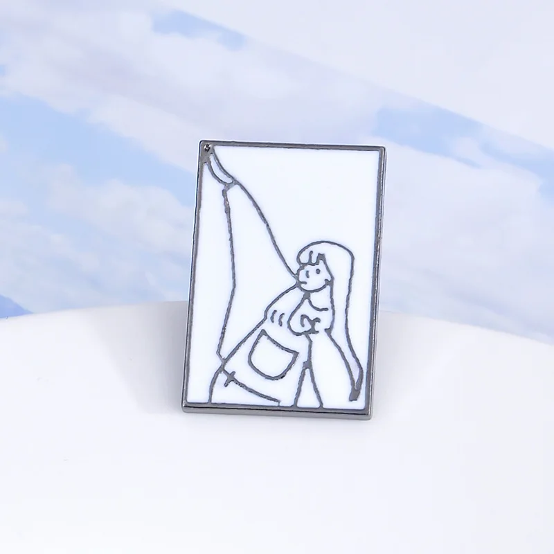 Брошка мультфильм креативная новая пара портретная брошь простая