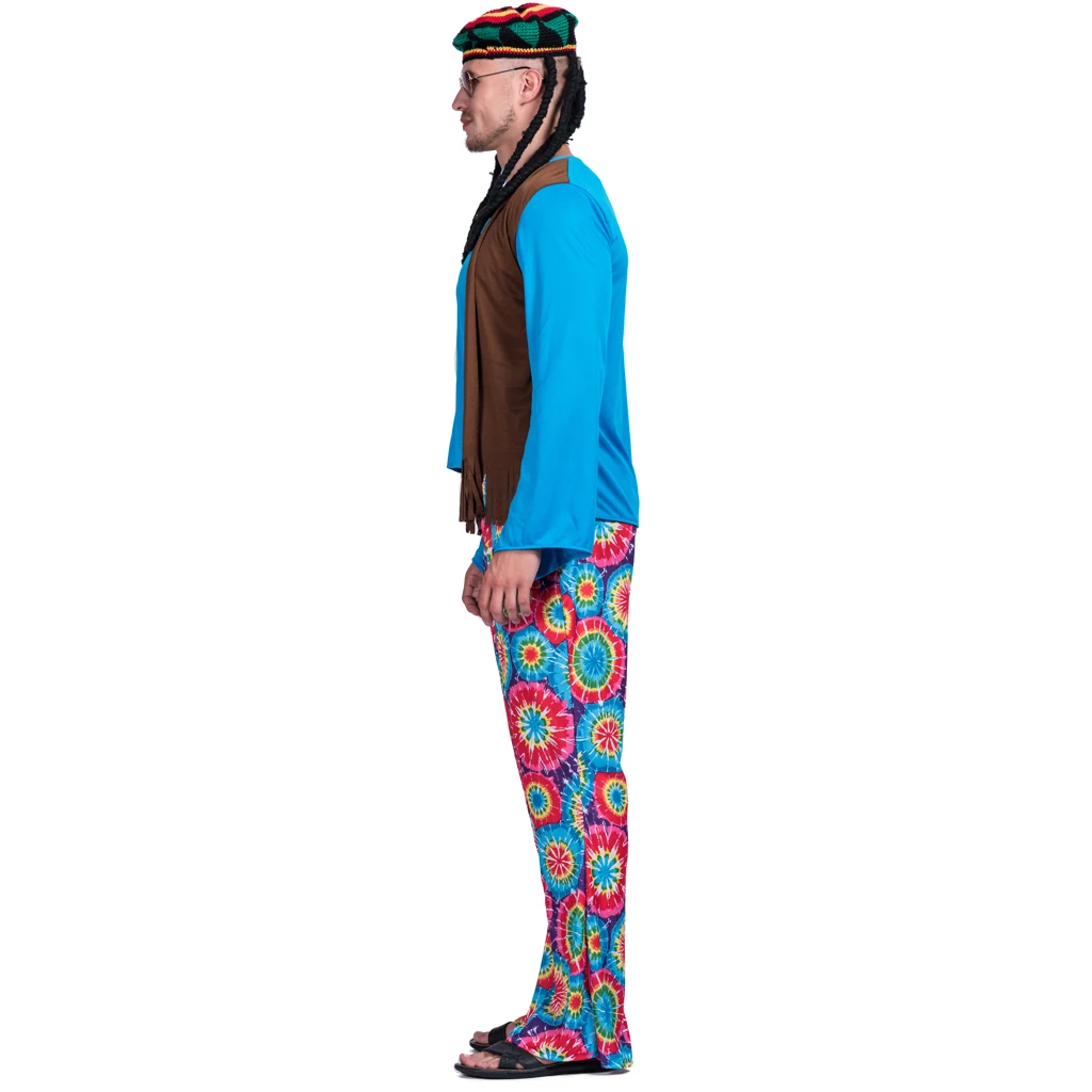 Snailify 1960S хиппи человек костюм для взрослых на Хеллоуин мира и любви Хеллоуина