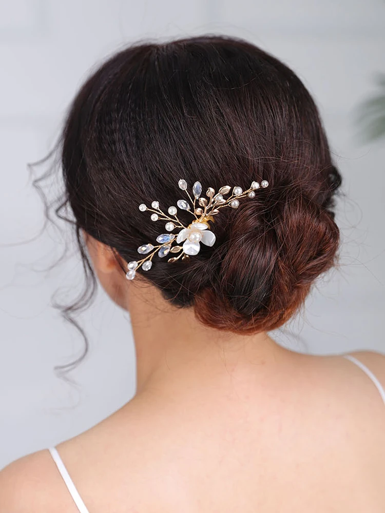 Модный золотой гребень для волос свадебные аксессуары головные уборы ручной