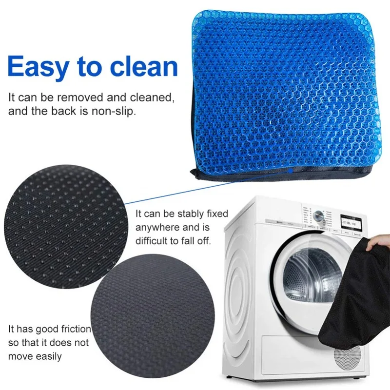 Коврик для охлаждения с Сотами гелевая Подушка сиденья черным нескользящим