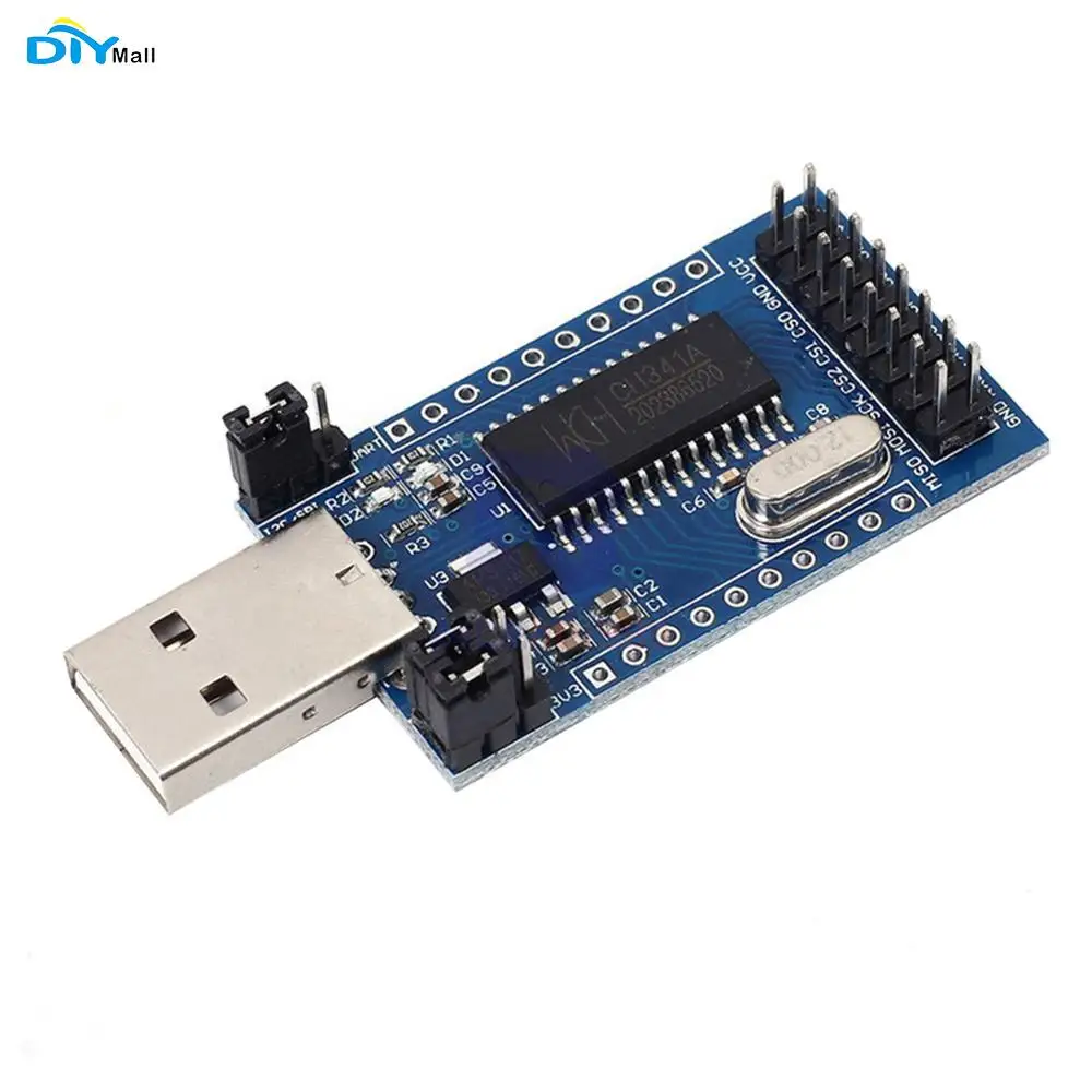 Программатор CH341A с USB на UART IIC SPI I2C преобразователь параллельным портом бортовой