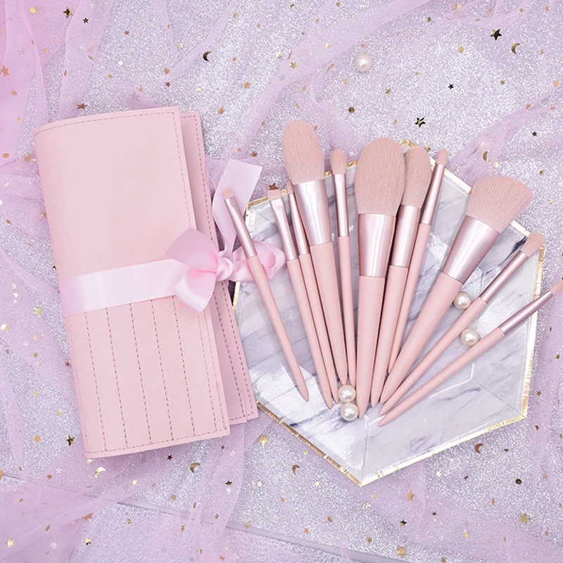 

Explosive 2021 New Concubine Smile Series Brush Set 11 Fairy Powder Makeup Brush Set Makeup Tools Makeup Brushes for Make Up