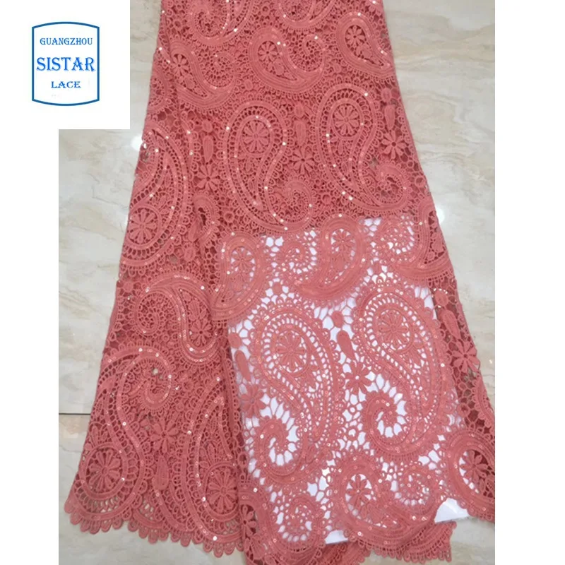 100% Cotton Swiss Voile Lace Nigerian lace fabric 2020 African Fabric With Sequins For Wedding Dress 5 yard | Аксессуары для
