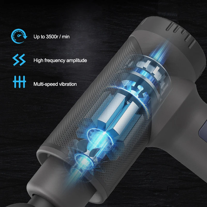 3500R/мин массаж мышц пистолет спортивные терапии ЖК-дисплей массажер для тела