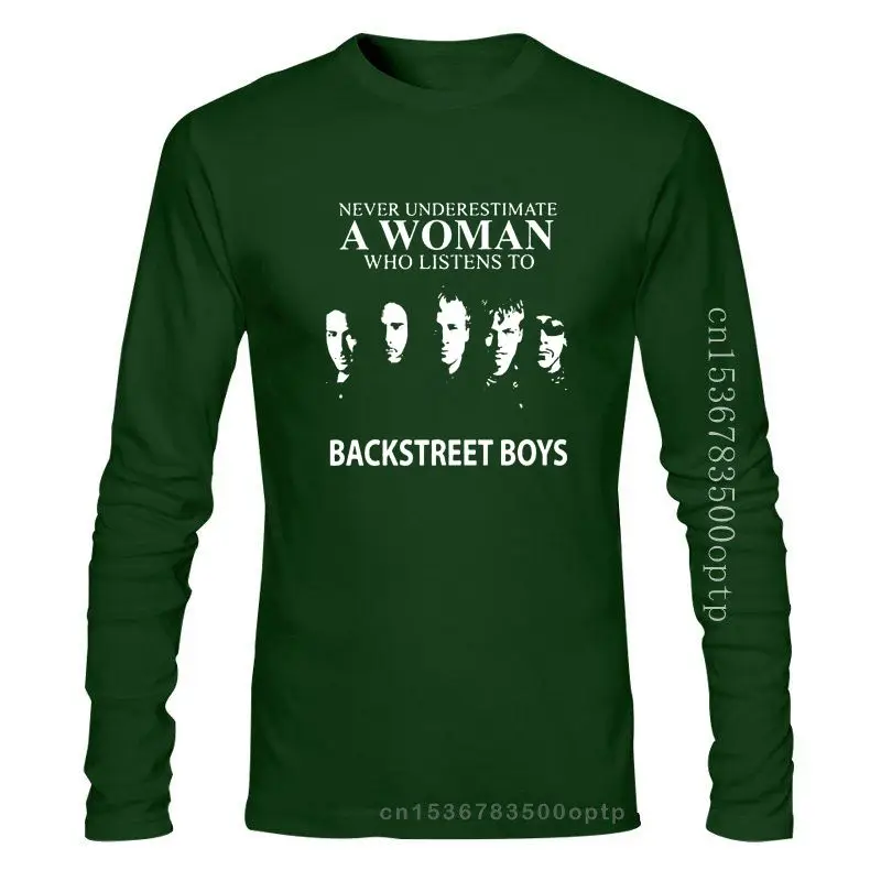 

New Never Underestimate A Woman Listens To Backstreet Boys T Shirt Black Ladies S3XL(2)