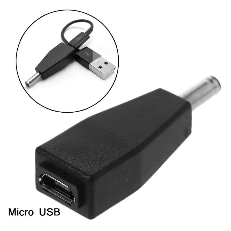 

Micro USB Female To DC 3.5x1.35mm Male Plug Jack Converter Adapter Charge For USB HUB LED Light Fan E56B