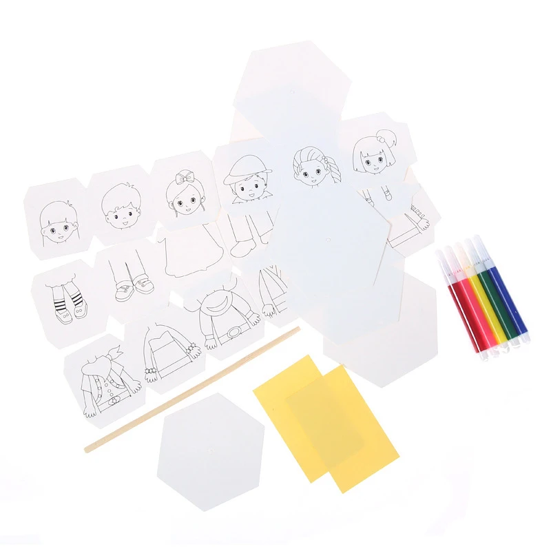 Вращающаяся поделка бумага цвет совпадающая граффити одежда для переодевания