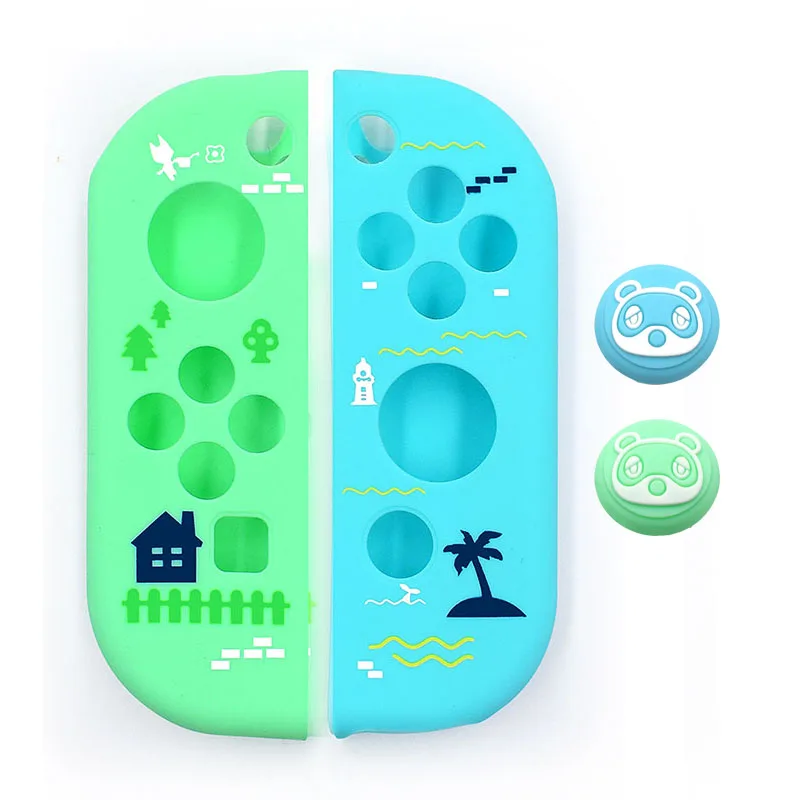 Новый нескользящий Силиконовый мягкий чехол для Joycon Nintendo Switch защитный колпачки