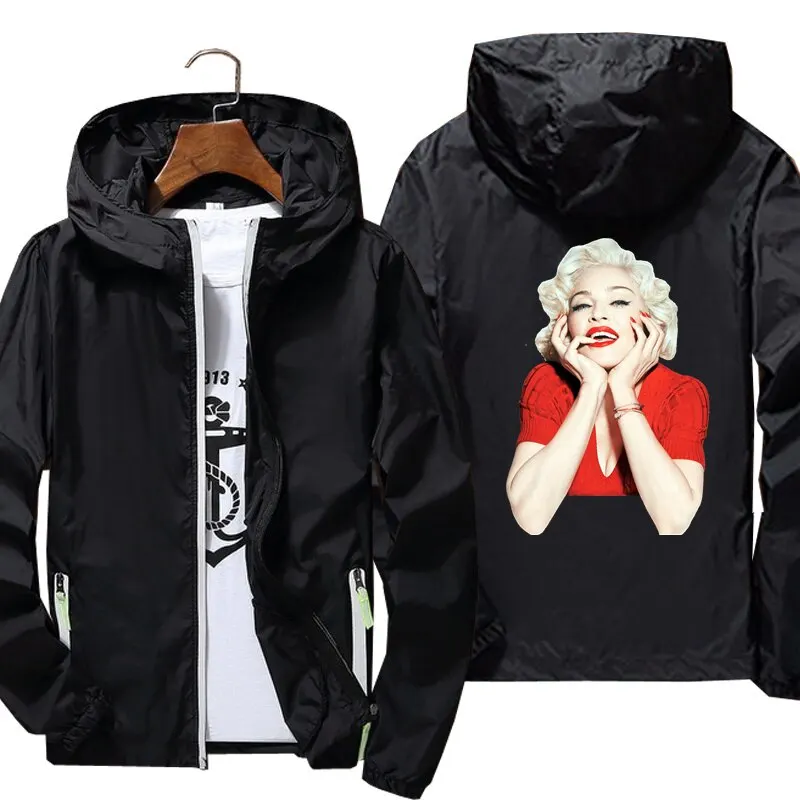 

Ветрозащитная куртка madonna, светоотражающая кожаная брендовая куртка на весну и осень