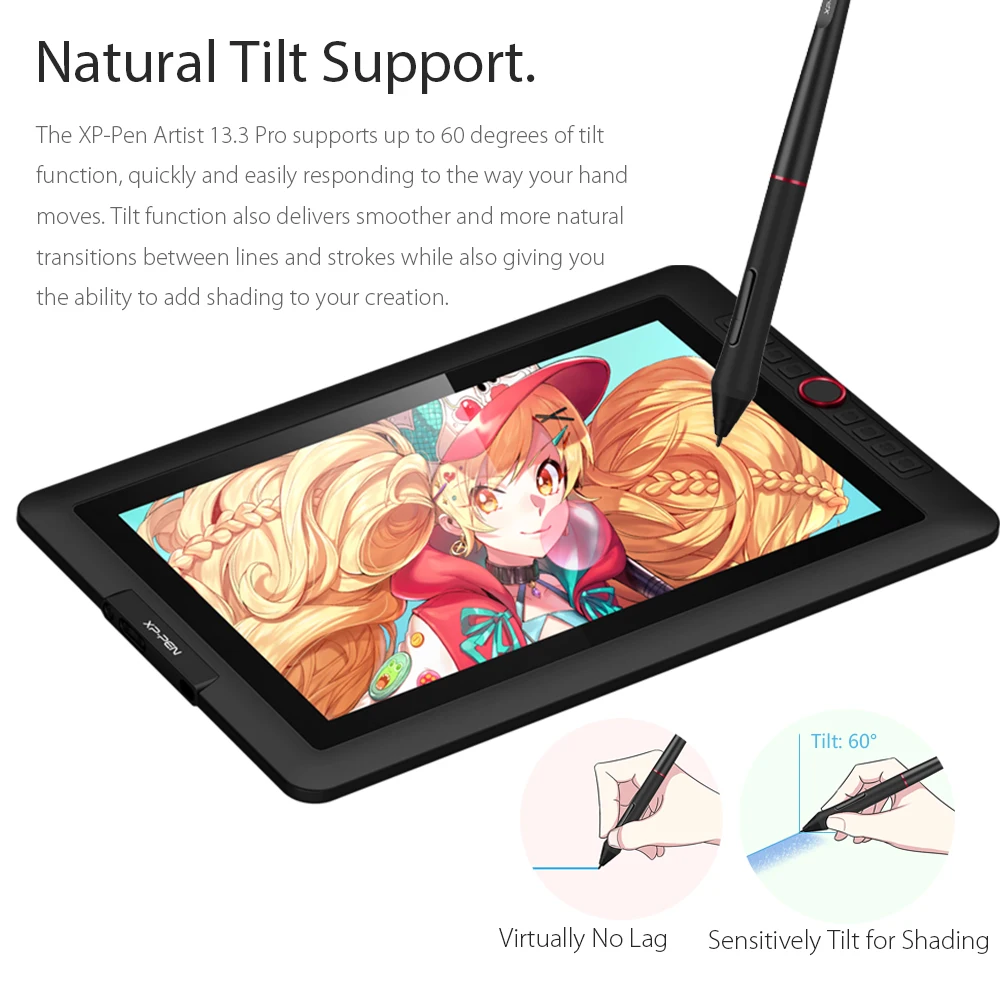 XP-Pen Artist13.3Pro Графический планшет для рисования графический монитор 13," ручка дисплей анимация искусство с наклонным без батареи Стилус(8192 уровень