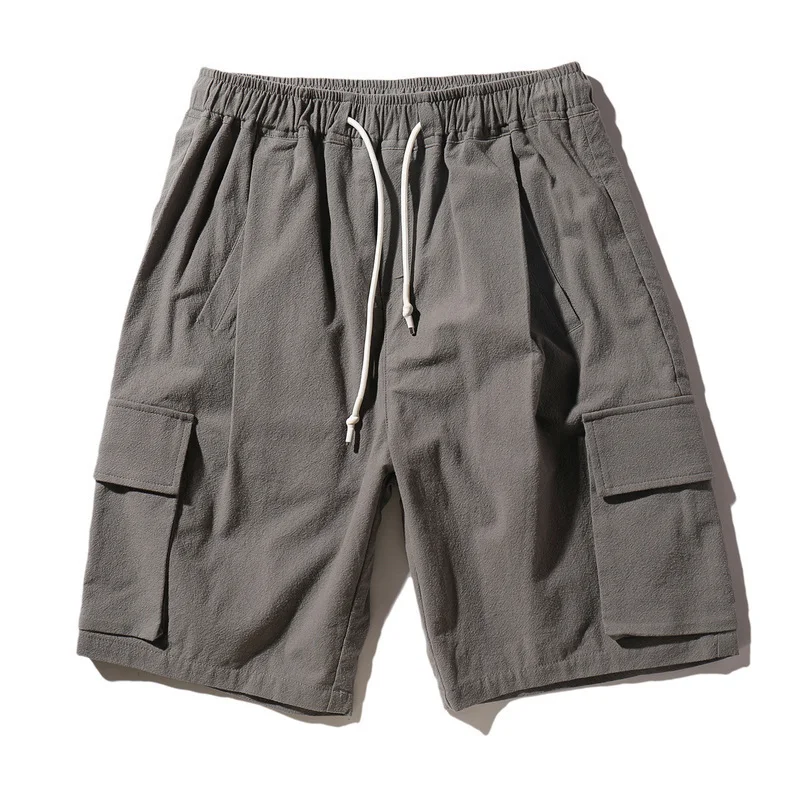 Шорты мужские повседневные с эластичным поясом модные штаны-карго хлопковые