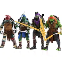 4pcsset 12cm teenage mutant ninja turtles action figure turtles articulated doll toy anime decoration model limited edition toy