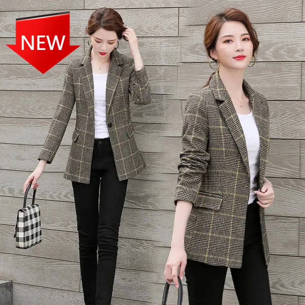 

Женский блейзер на одной пуговице, с карманами