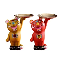 chinese zodiac animal statue vanity tray display cosmetic storage candy party photo props bathroom bedroom entryway decor