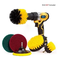 612pcs electric scrubber brush kit cordless drill brush attachment bathroom cleaning car detailing nylon cleaning brushes