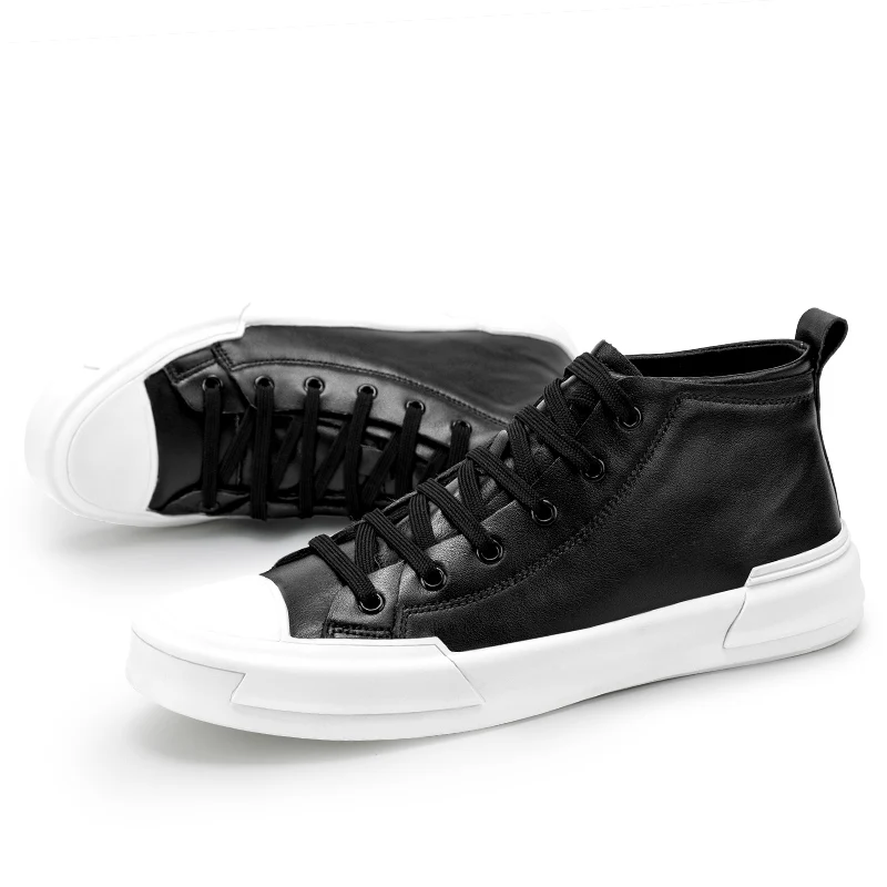 Jual Pria Sepatu Fashion 2020 Musim Gugur Pria Pergelangan Kaki Sepatu Bot Kulit Asli Sepatu Kasual Putih Laki-laki Rekreasi Sepatu Baru