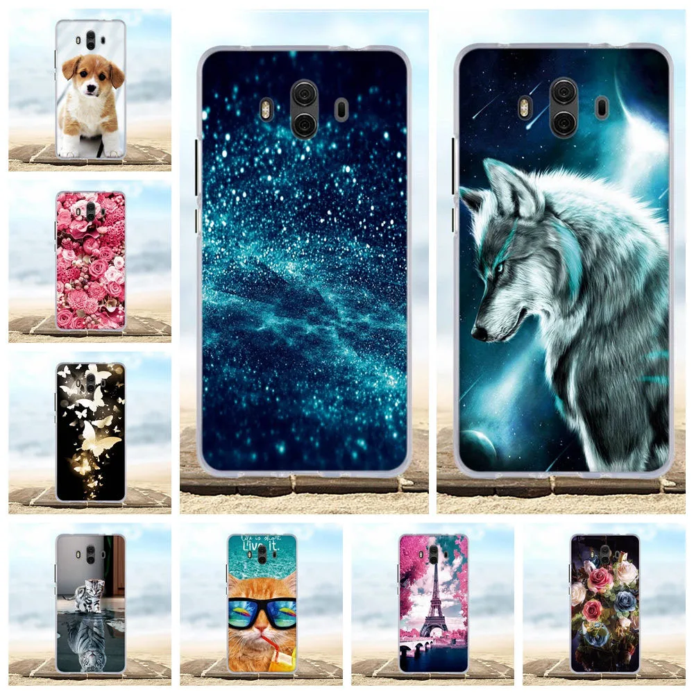For Huawei Mate 10 Case 3D Pattern ALP-L09 ALP-L29 ALP-AL00 Soft Silicone Cover Mate10 Cases | Мобильные телефоны и