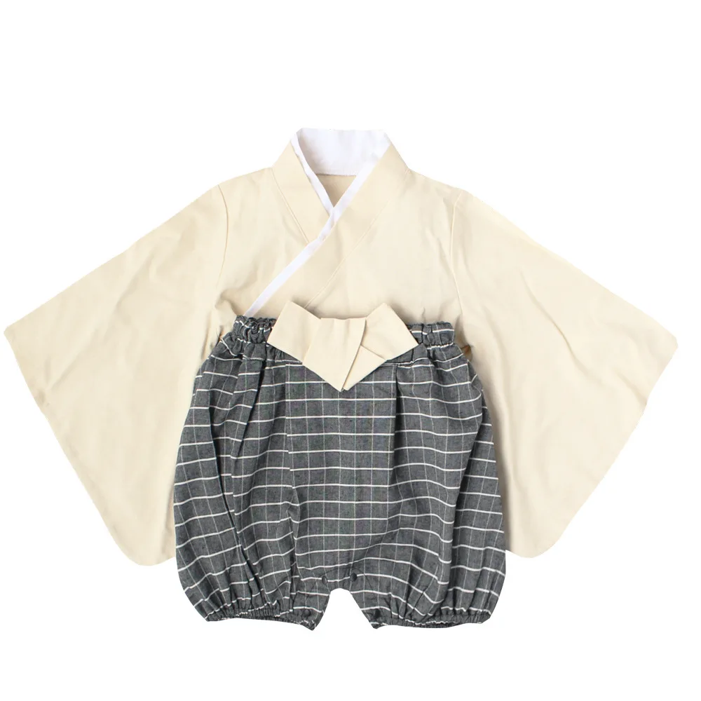Ретро-кимоно Летняя Одежда для маленьких девочек топы с короткими рукавами