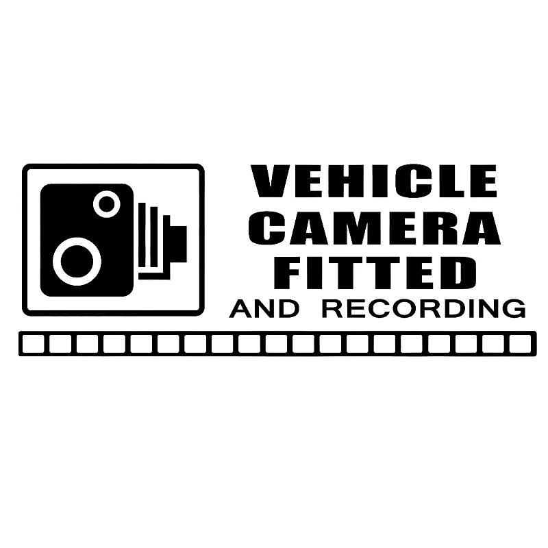 15*5.6cm REVERSE Warning Stickers CCTV Video Camera Recording Car Vehicle Window Sign Vinyl Decals Car Accessories