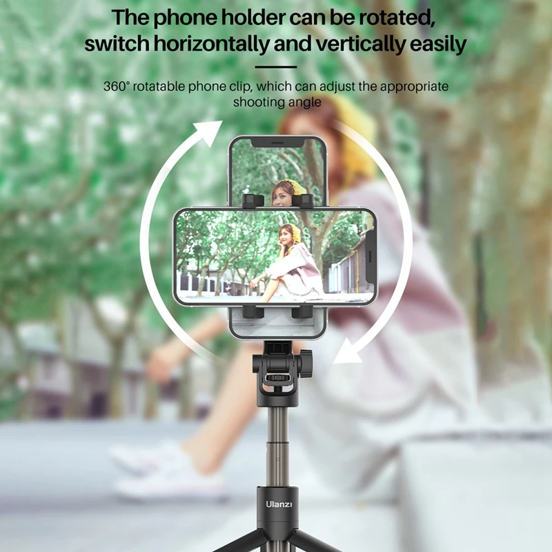 

Ulanzi MT-38 Mini Tripod Selfie Stick Portable Tripod with 360 Rotatable Phone Clip for iPhone 12 Pro Max Gopro 9/8/7/6