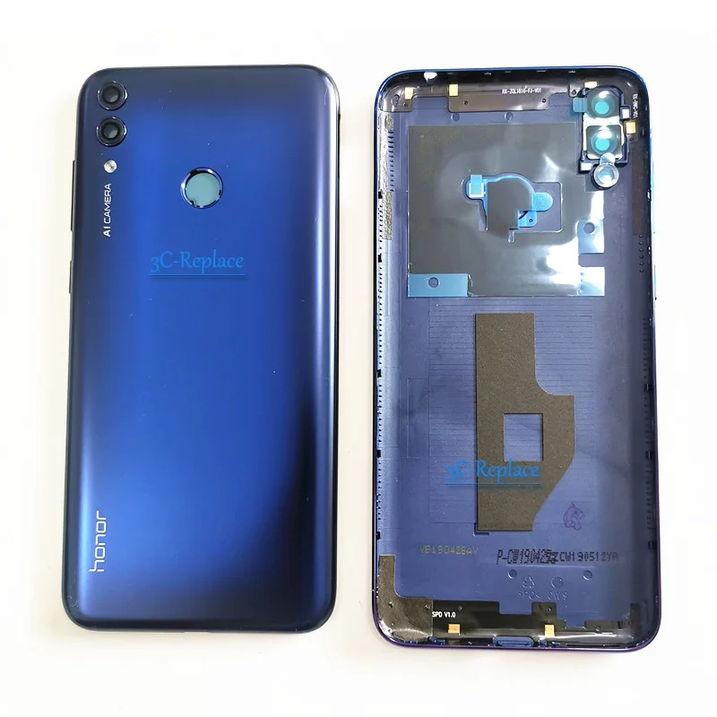6,26 дюймов для huawei Honor 8C BKK-AL00 BKK-TL00 BKK-AL10 BKK-LX1 BKK-L21 задняя Батарея крышка дверца батарейного Корпус чехол сзади Стекло запчасти