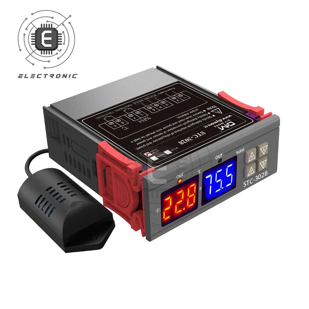 Цифровой термостат гигростата регулятор температуры и влажности с ЖК-дисплеем