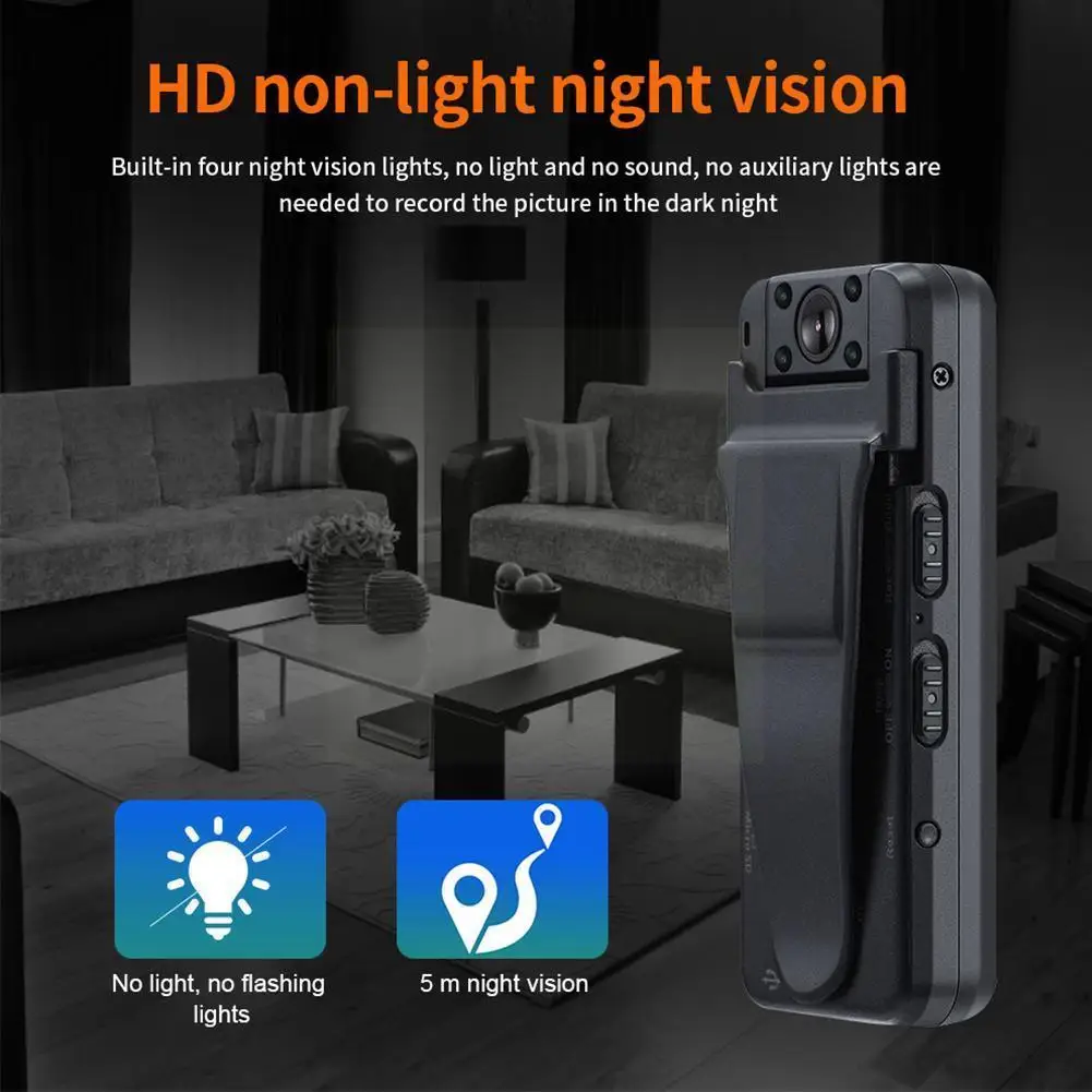 

Conference 1080p Audio Recording Video Pen Back Clip Camera Z7 T6B6