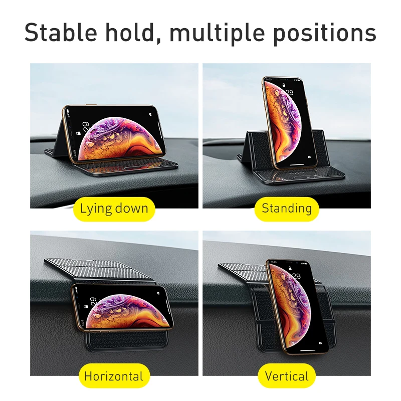 baseus car phone holder universal multifunction nano rubber pad car mount phone support non slip mobile phone wall desk sticker free global shipping