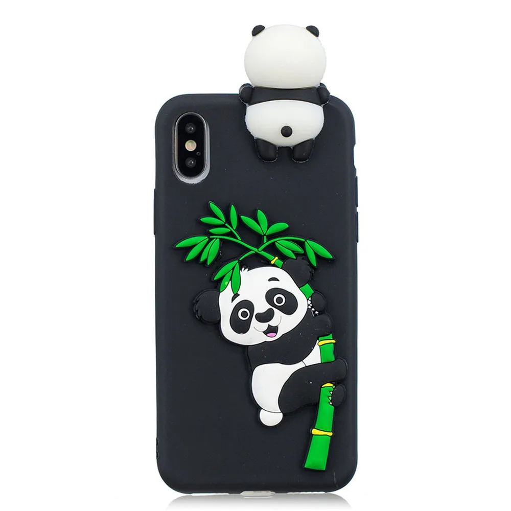 Silicone Cases for iPhone 11 Pro X XS MAX XR 8 7 6S 6 5 5S SE 3D Cute Dolls Toys Soft Back Cover Cartoon Animal Unicorn Bear |