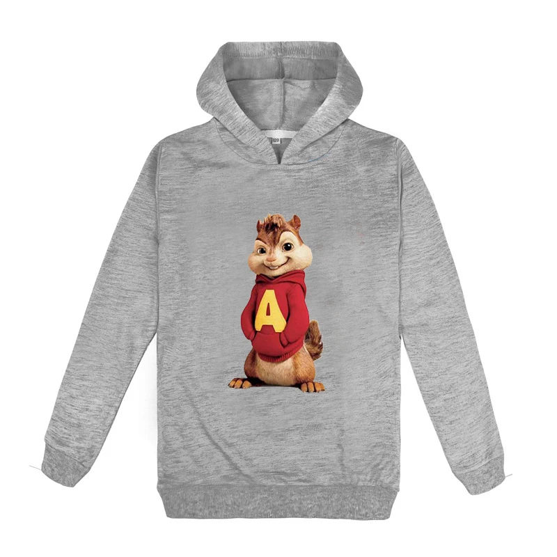 Летние толстовки с капюшоном Alvin и чипмункс топы для маленьких мальчиков девочек
