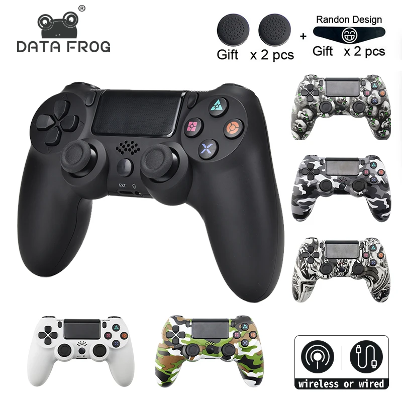 Беспроводной Bluetooth геймпад DATA FROG для Playstation 4 PS4 контроллер проводной/беспроводной