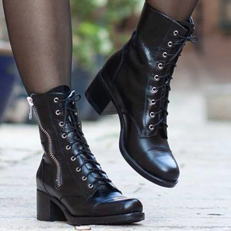 MoneRffi/черные ботильоны из лакированной кожи женские ботинки на платформе со