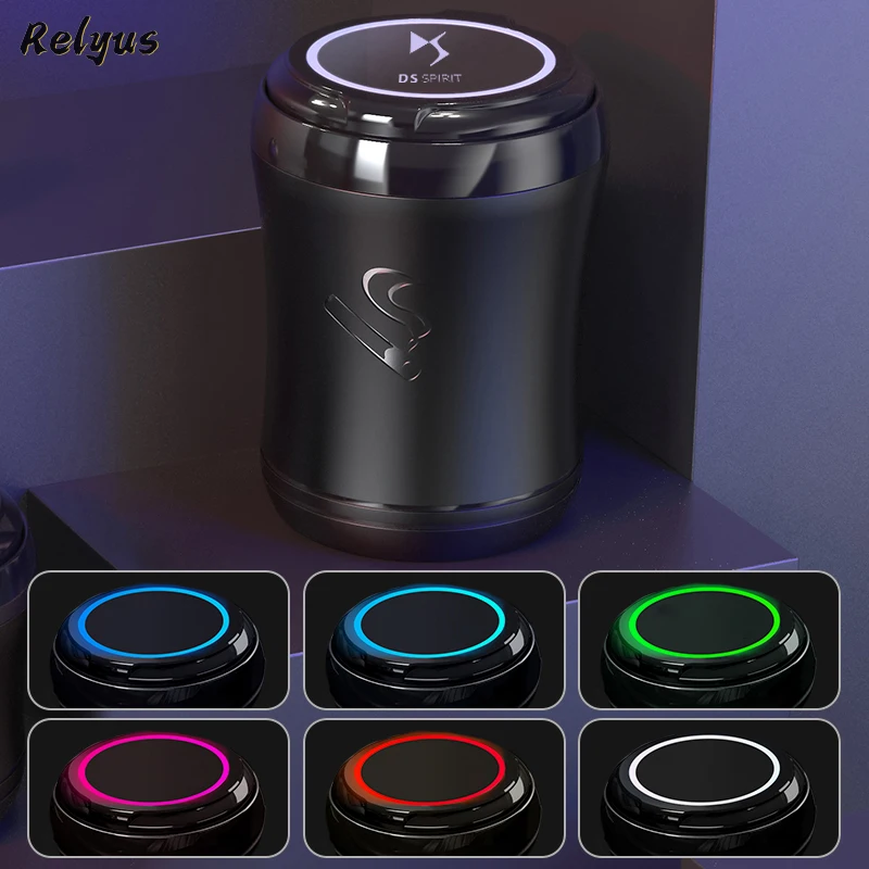 

For DS SPIRIT DS3 DS4 DS4S DS5 DS 5LS DS6 DS7 Luminous Car Logo Blu-ray Led Ashtray With Atmosphere Light Car Accessories