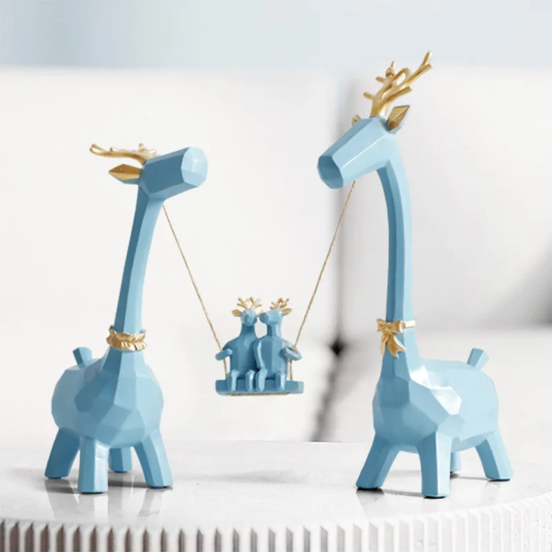 

Nordic Creative Lucky Deer Animal Sculpture Crafts Decoration Living Room Desktop Home Decoration Home Decoration Accessories