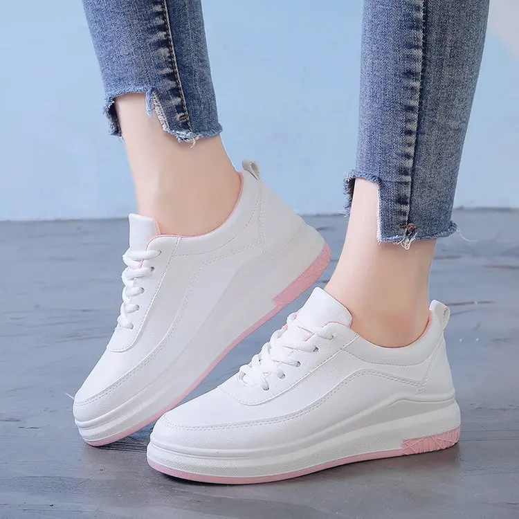

Women's White Shoes 2021 Women's Shoes Spring and Autumn Korean White Casual Shoes Women's Low-top Sneakers Lace Up Casual Shoes