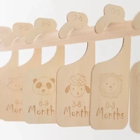 11pcs wooden baby milestone cards 24 months baby closet dividers memorial monthly newborn photo accessories newborn baby gift