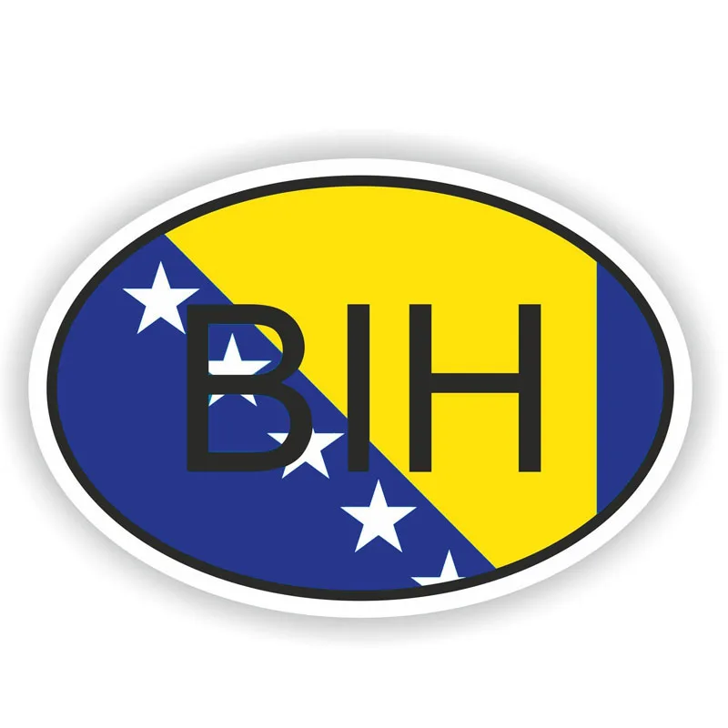 

Creative Car Sticker Bosnia Country Code Reflective Vinyl Waterproof Decal Automobile Motorcycles Decoration PVC 14cm X 8cm