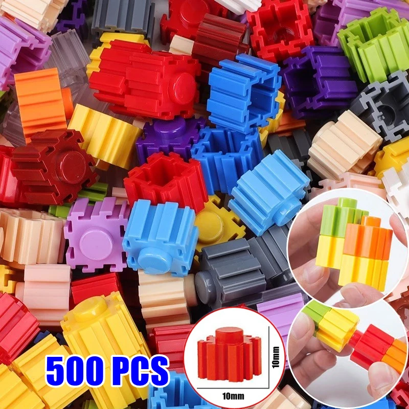 

10mm 500pcs Children's creative Jigsaw 3D mini Building blocks Compatible Miniature diamond brick Intellectual for kids toys