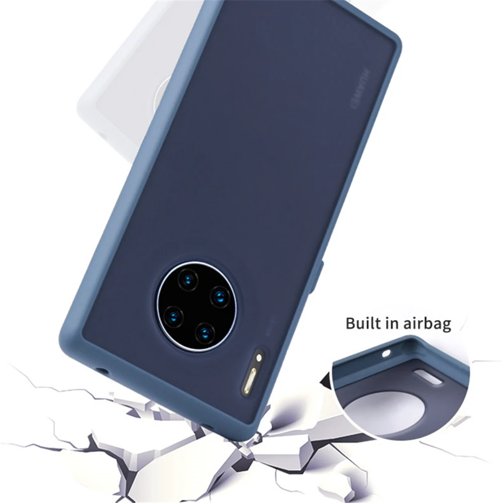 

Matte Shockproof Armor Case For Huawei P30 P20 P40 Lite Mate 30 20 Pro P Smart Plus Z Y9 Prime 2019 Nova 5T 5i 6 7i Clear Cover