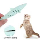 Зубная щетка в форме кошачьей рыбы, для домашних животных, Экологичная, молярная палочка, игрушка для чистки зубов, Интерактивная зубная игрушка для кошек, Мягкая силиконовая игрушка для жевания мяты