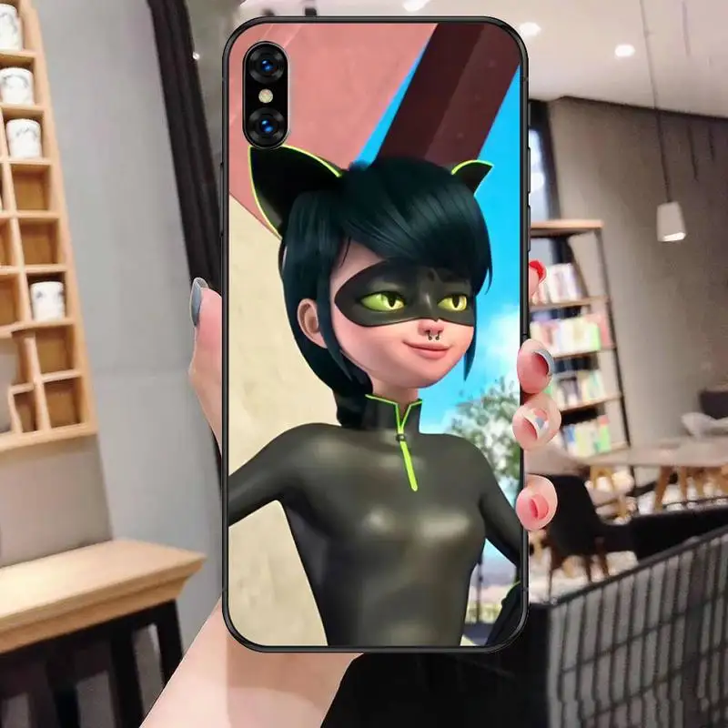 

Cartoon Lady-bug Phone Case For Black-Iphone 5 5s se 6 6s 7 8 11 12 X Xs Xr Pro Plus Max Mini Cover