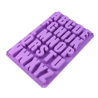 silicone letter alphabet pudding bakeware mould cake chocolate ice maker mold