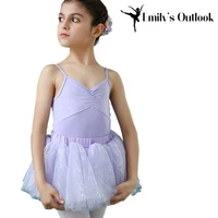 toddler girls cute tutu dress ballet leotard for dance gymnastics jumpsuit shiny tutu skirt v neck camisole pink princess outfit