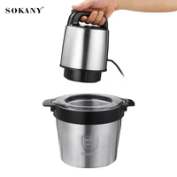 1800w 6l meat grinders stainless steel electric mincer chopper 2speed 4blades auto food mixer blender kitchen cooking machine