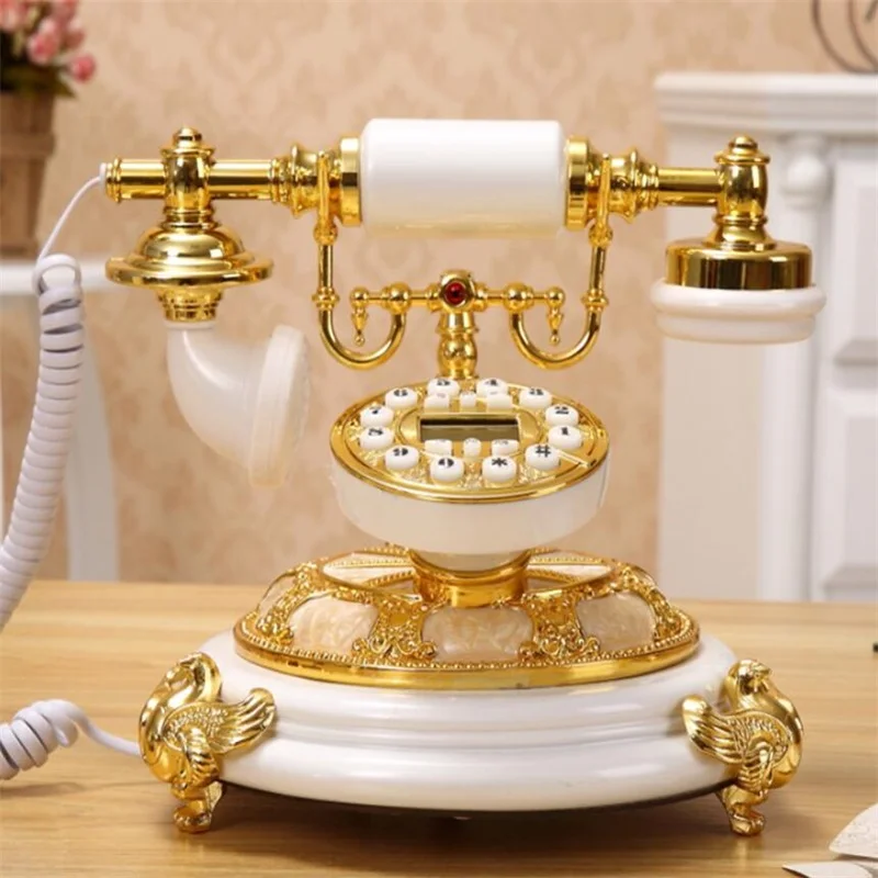 

Fashion Fixed Telephone Antique Telephones Landline Phone For Office Home Hotel made of resin Europe style